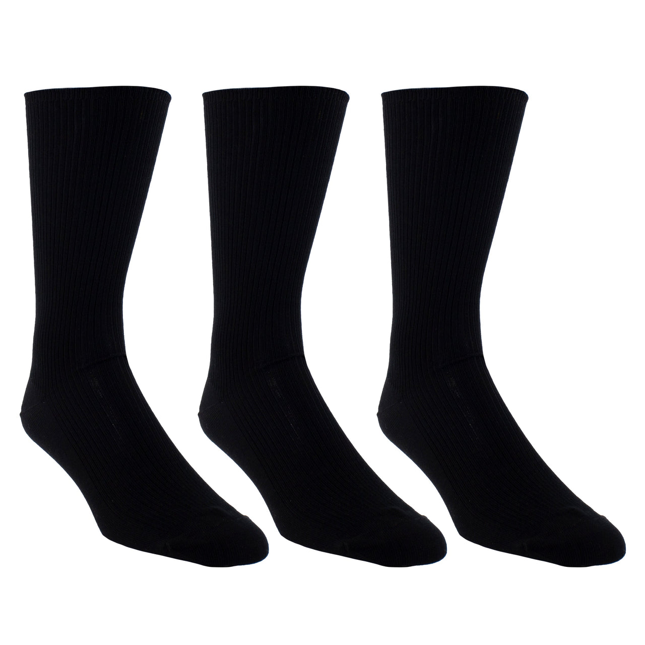 PERRI WELLNESS NON-ELASTIC COTTON CREW, 3 PAIR