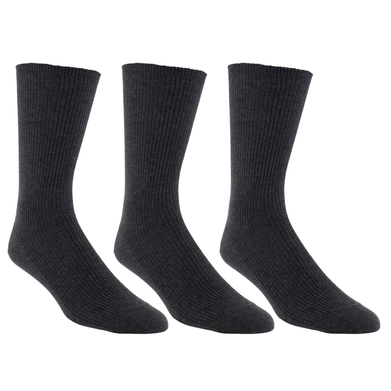 PERRI WELLNESS NON-ELASTIC COTTON CREW, 3 PAIR