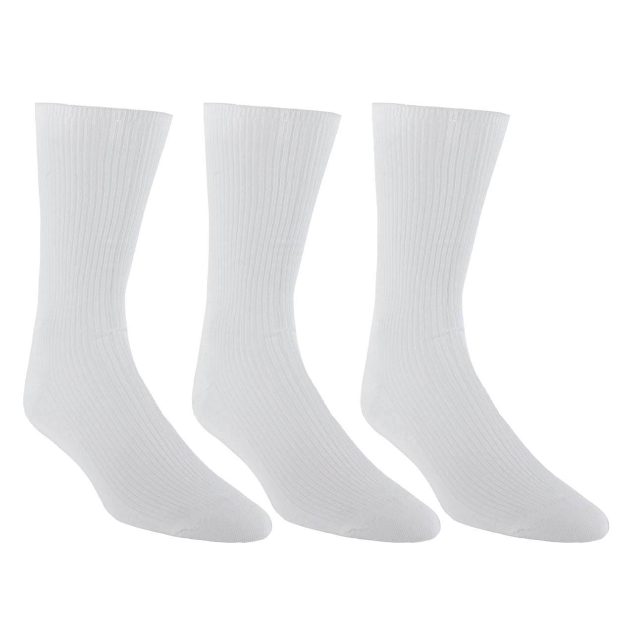 PERRI WELLNESS NON-ELASTIC COTTON CREW, 3 PAIR