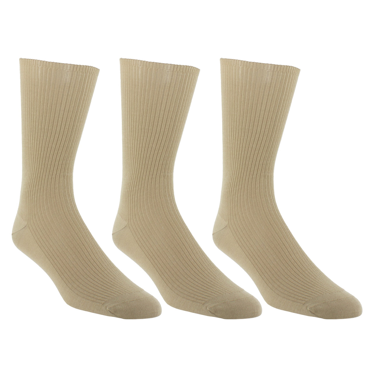 PERRI WELLNESS NON-ELASTIC COTTON CREW, 3 PAIR