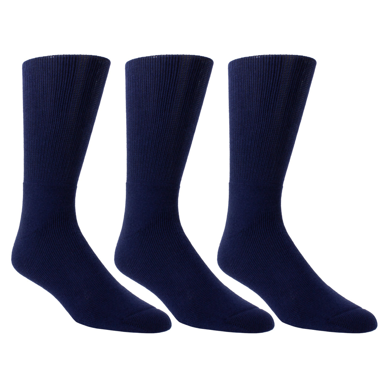PERRI WELLNESS MENS NON-BINDING COTTON CREW, 3 PAIR