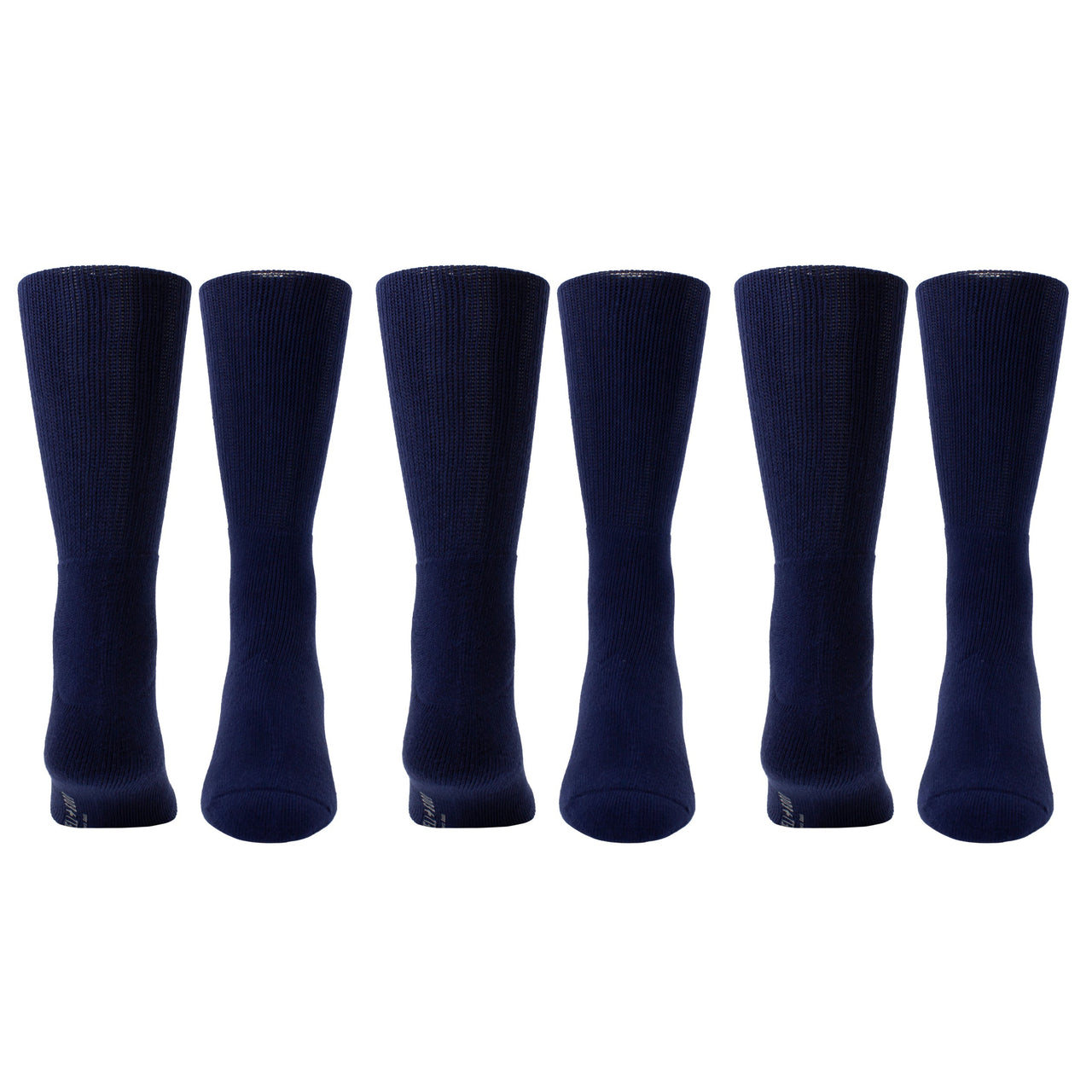 PERRI WELLNESS MENS NON-BINDING COTTON CREW, 3 PAIR