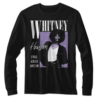Thumbnail for WHITNEY HOUSTON-WHITNEY HOUSTON ALWAYS LOVE YOU-BLACK ADULT L/S TSHIRT