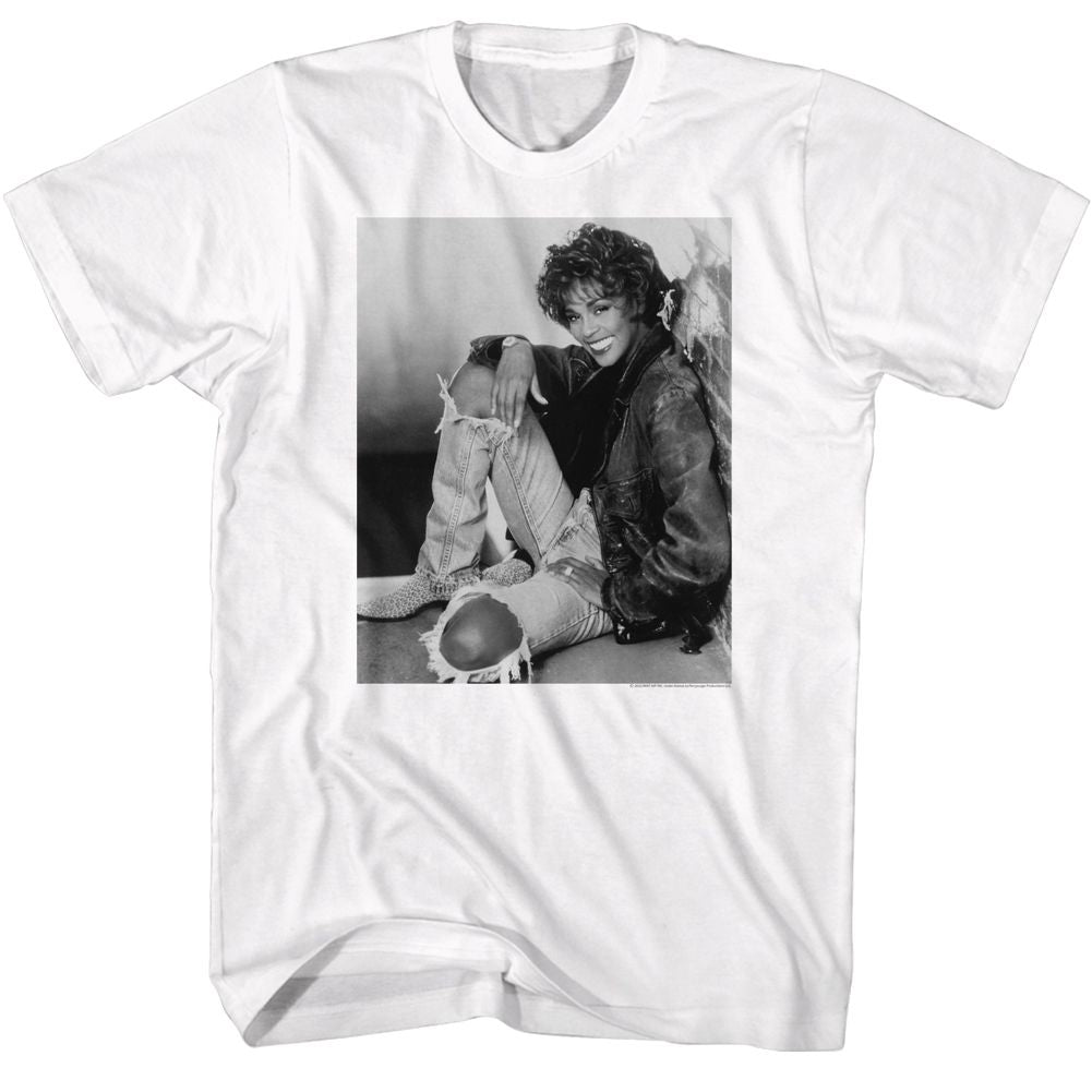 WHITNEY HOUSTON BW BRICK WALL SIT