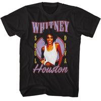 Thumbnail for WHITNEY HOUSTON-WHITNEY SOUL DIVA-BLACK ADULT S/S TSHIRT