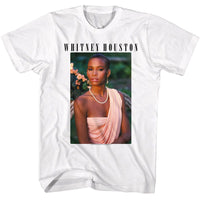 Thumbnail for WHITNEY HOUSTON-WHITNEY HOUSTON PHOTO AND LOGO-WHITE ADULT S/S TSHIRT