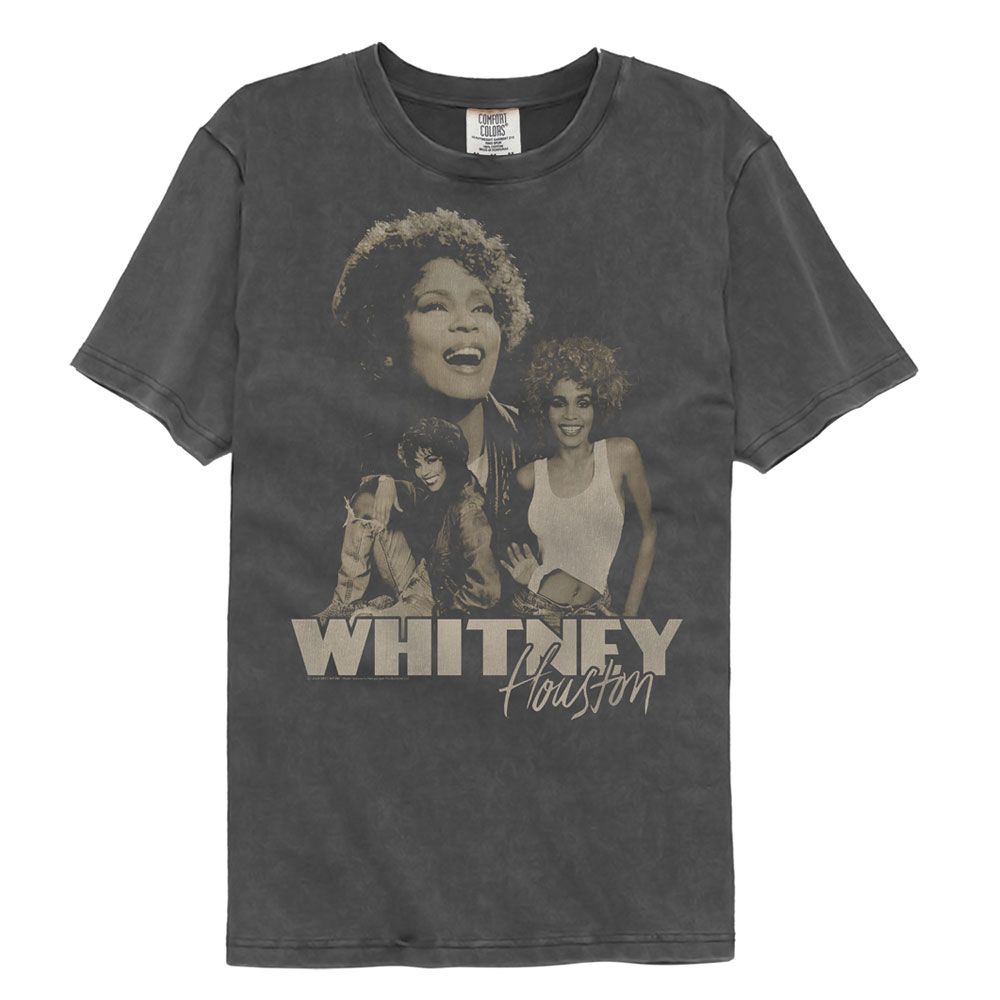 WHITNEY HOUSTON-WHITNEY HOUSTON THREE IMAGES-PEPPER COMFORT COLOR ADULT S/S TSHIRT