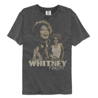 Thumbnail for WHITNEY HOUSTON-WHITNEY HOUSTON THREE IMAGES-PEPPER COMFORT COLOR ADULT S/S TSHIRT