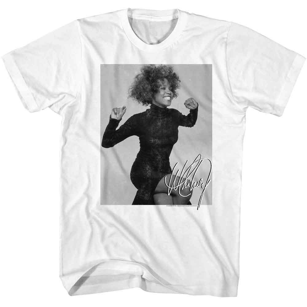WHITNEY HOUSTON-WHITNEY HOUSTON SIGNATURE 3-WHITE ADULT S/S TSHIRT