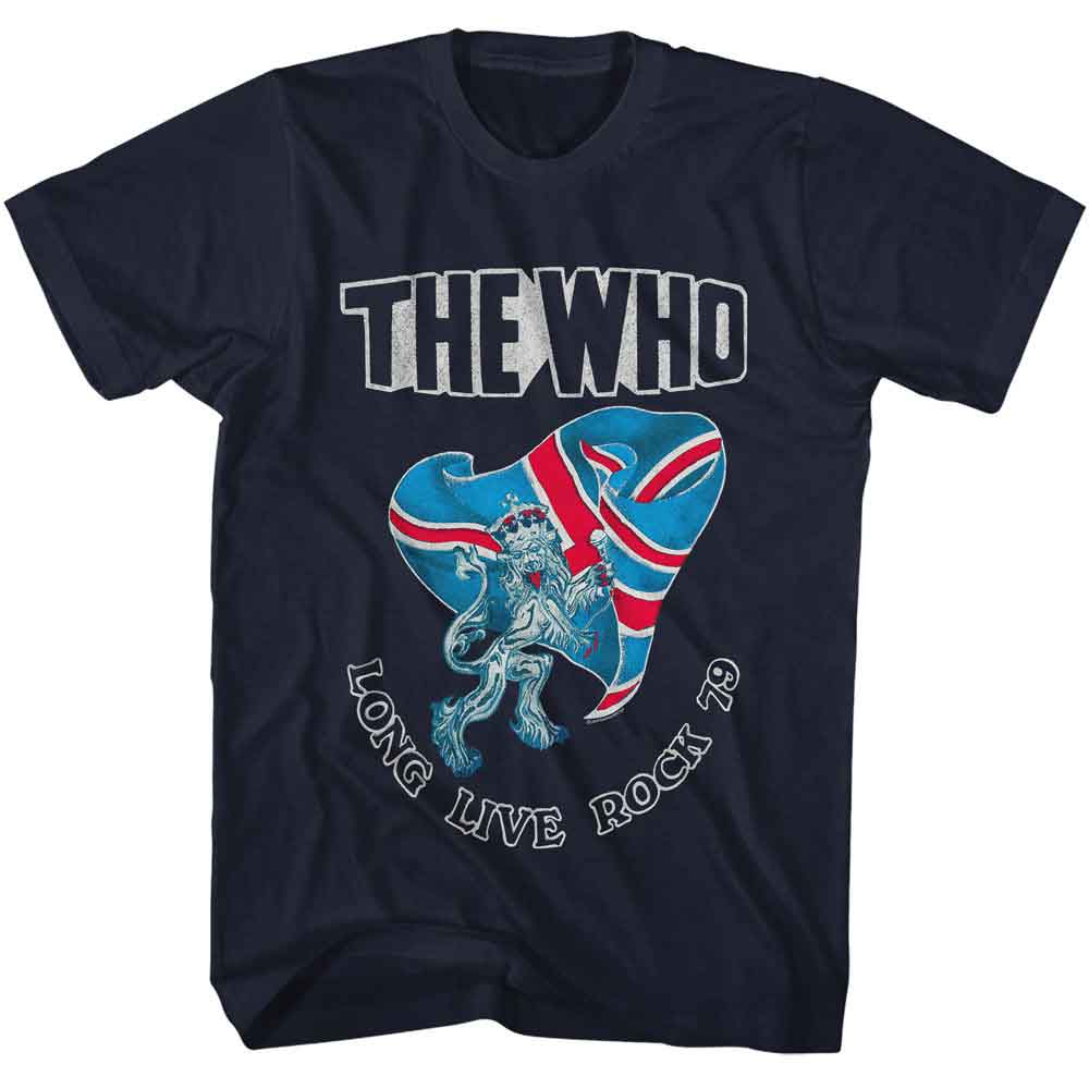 THE WHO-THE WHO LONG LIVE ROCK 79-NAVY ADULT S/S TSHIRT