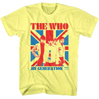 Thumbnail for THE WHO-THE WHO MY GENERATION UJ-YELLOW HEATHER ADULT S/S TSHIRT