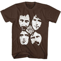 Thumbnail for THE WHO-THE WHO FACES-DARK CHOCOLATE ADULT S/S TSHIRT
