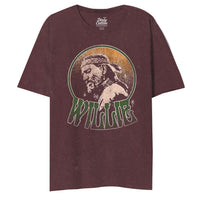 Thumbnail for WILLIE NELSON HEADBAND MINERAL WASH RUBY WINE OVERSIZED JUNIORS TSHIRT