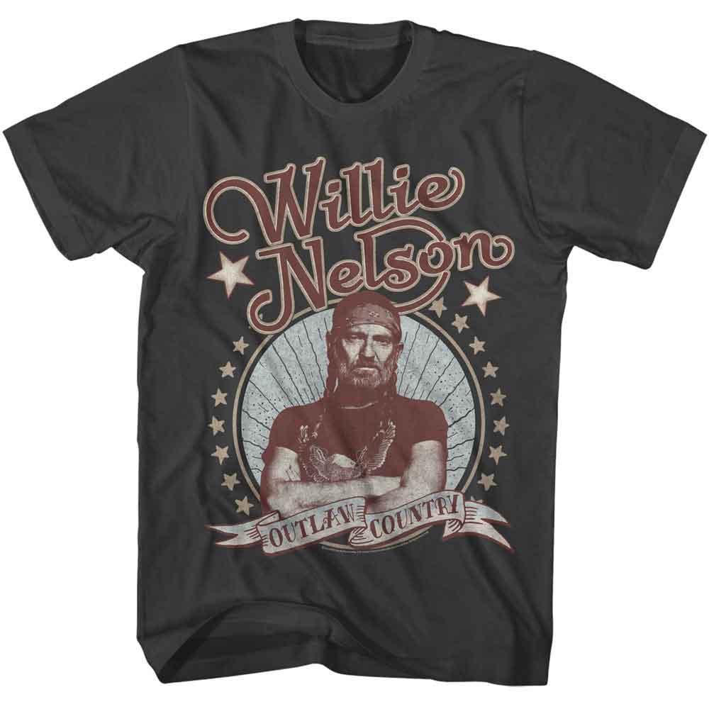 WILLIE NELSON-WILLIE NELSON OUTLAW COUNTRY-SMOKE ADULT S/S TSHIRT