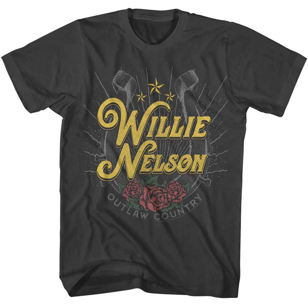 WILLIE NELSON-WILLIE NELSON HORSESHOE-SMOKE ADULT S/S TSHIRT