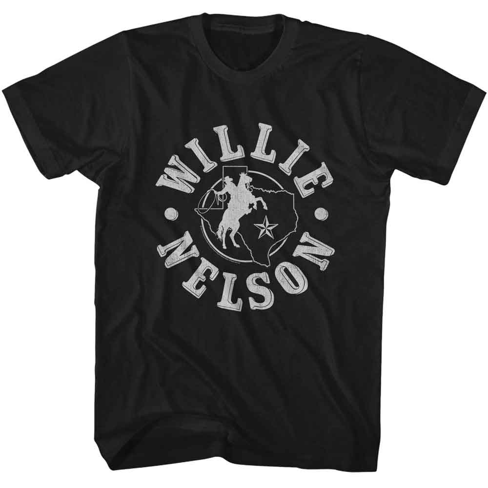 WILLIE NELSON-WILLIE NELSON TEXAS COWBOY-BLACK ADULT S/S TSHIRT