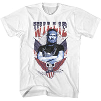 Thumbnail for WILLIE NELSON-WILLIE NELSON AMERICANA EAGLE-WHITE ADULT S/S TSHIRT