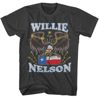 Thumbnail for WILLIE NELSON-WILLIE NELSON BORN FOR TROUBLE EAGLE-SMOKE ADULT S/S TSHIRT