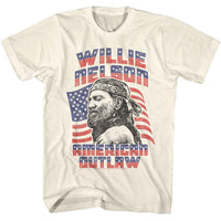 Thumbnail for WILLIE NELSON-WILLIE NELSON AMERICANA OUTLAW-NATURAL ADULT S/S TSHIRT