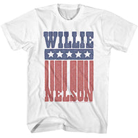 Thumbnail for WILLIE NELSON-WILLIE NELSON FLAG NAME-WHITE ADULT S/S TSHIRT