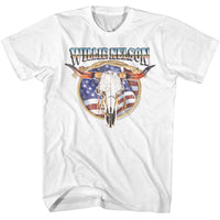 Thumbnail for WILLIE NELSON-WILLIE NELSON COW SKULL AND LASSO-WHITE ADULT S/S TSHIRT