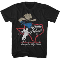 Thumbnail for WILLIE NELSON-WILLIE NELSON ALWAYS ON MY MIND-BLACK ADULT S/S TSHIRT