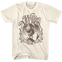 Thumbnail for WILLIE NELSON-WILLIE NELSON TOUR 1977-NATURAL ADULT S/S TSHIRT