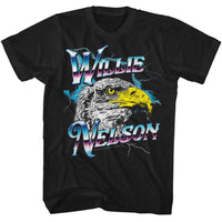Thumbnail for WILLIE NELSON-WILLIE NELSON EAGLE CHROME VINTAGE-BLACK ADULT S/S TSHIRT
