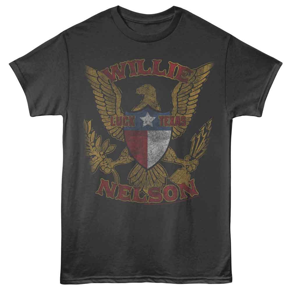 WILLIE NELSON-WILLIE NELSON LUCK TEXAS EAGLE-SMOKE ADULT S/S TSHIRT