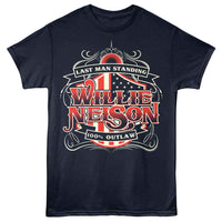 Thumbnail for WILLIE NELSON-WILLIE NELSON LAST MAN STANDING-NAVY ADULT S/S TSHIRT