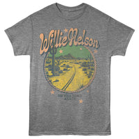 Thumbnail for WILLIE NELSON-WILLIE NELSON ON THE ROAD AGAIN DESERT-GRAPHITE HEATHER ADULT S/S TSHIRT