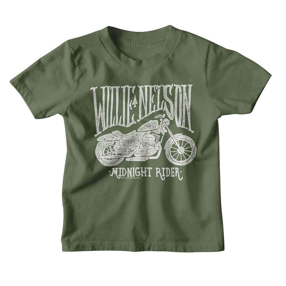 Willie Nelson - Motorcycle Midnight Rider Youth T-Shirt