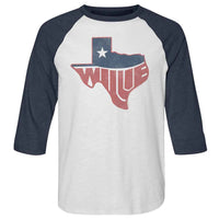 Thumbnail for Willie Nelson - Texas Baseball Shirt