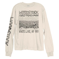 Thumbnail for WOODSTOCK POSTER CREAM UNISEX LS TSHIRT