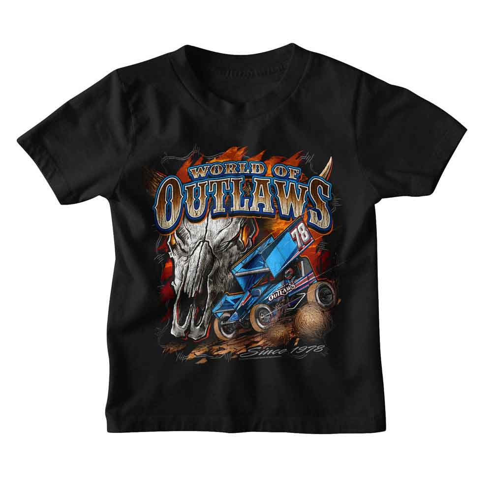 World Of Outlaws - Skull 1978 Toddler T-Shirt