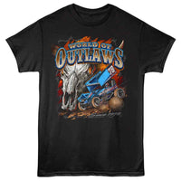 Thumbnail for WORLD OF OUTLAWS-WORLD OF OUTLAWS SKULL 1978-BLACK ADULT S/S TSHIRT