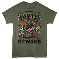 Thumbnail for WORLD OF OUTLAWS-WORLD OF OUTLAWS WANTED-MILITARY GREEN ADULT S/S TSHIRT