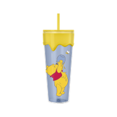 Winnie The Pooh Eating Honey With Bees 26oz. Plastic Drip Tumbler – 12 pc ppk ($6.00 each)