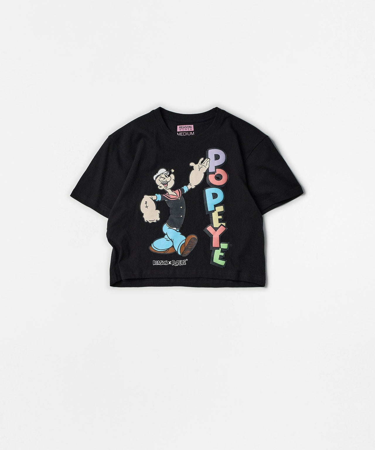 Popeye Classic Women's Graphic Short Sleeve Cropped T-Shirt