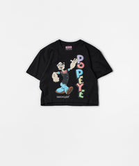 Thumbnail for Popeye Classic Women's Graphic Short Sleeve Cropped T-Shirt