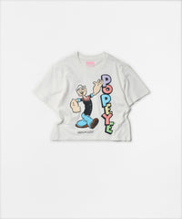 Thumbnail for Popeye Logo Women's Graphic Cropped Short Sleeve T-Shirt