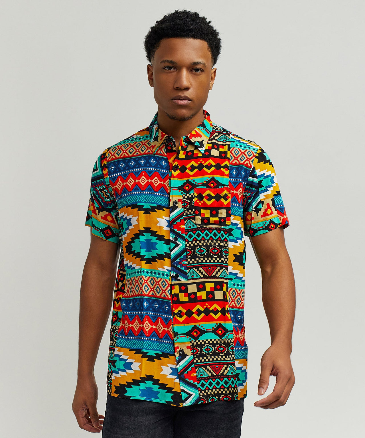 Aztec Print S/S Shirt