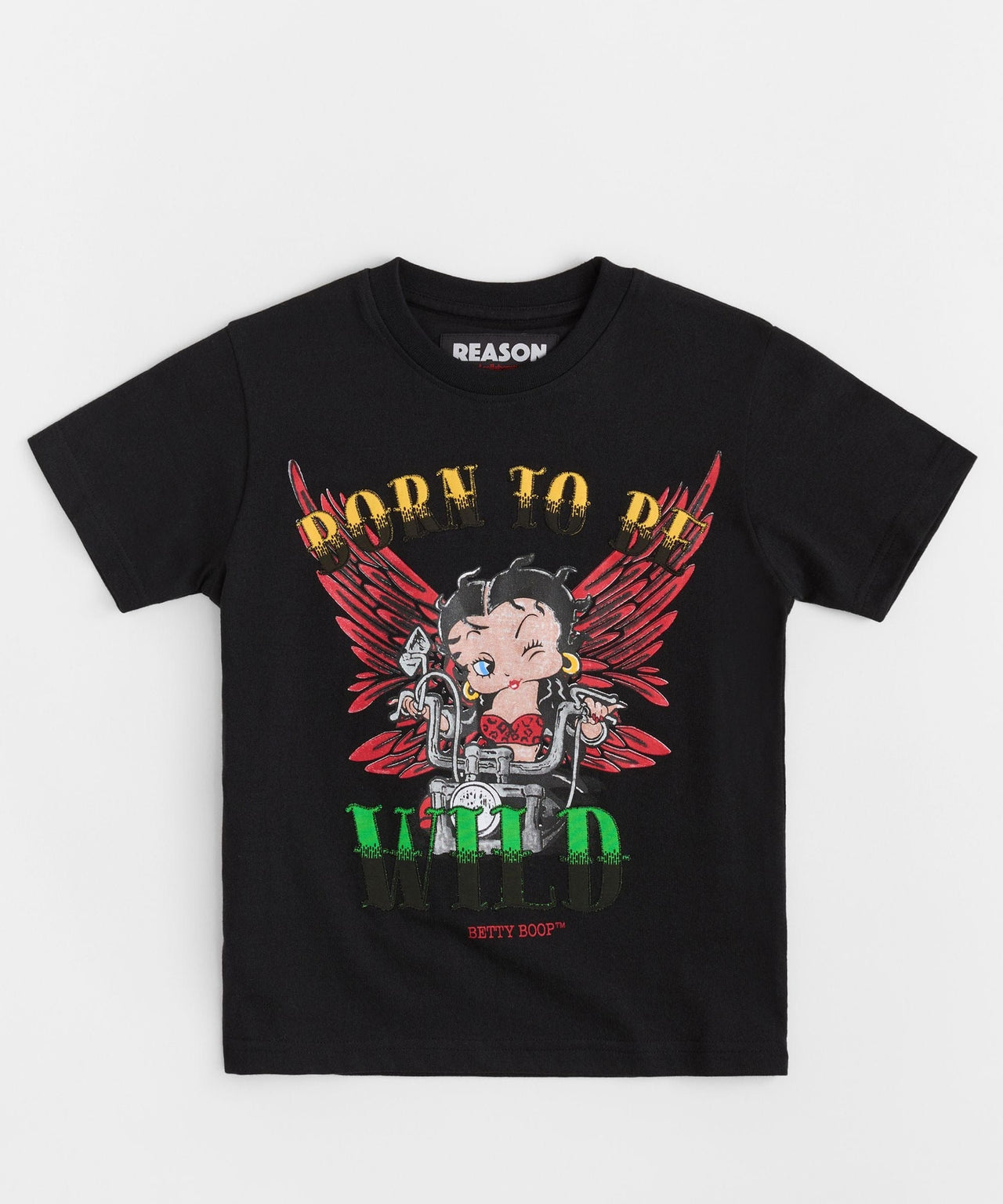 Women Betty Boop Baby Applique Short Sleeve T-Shirt