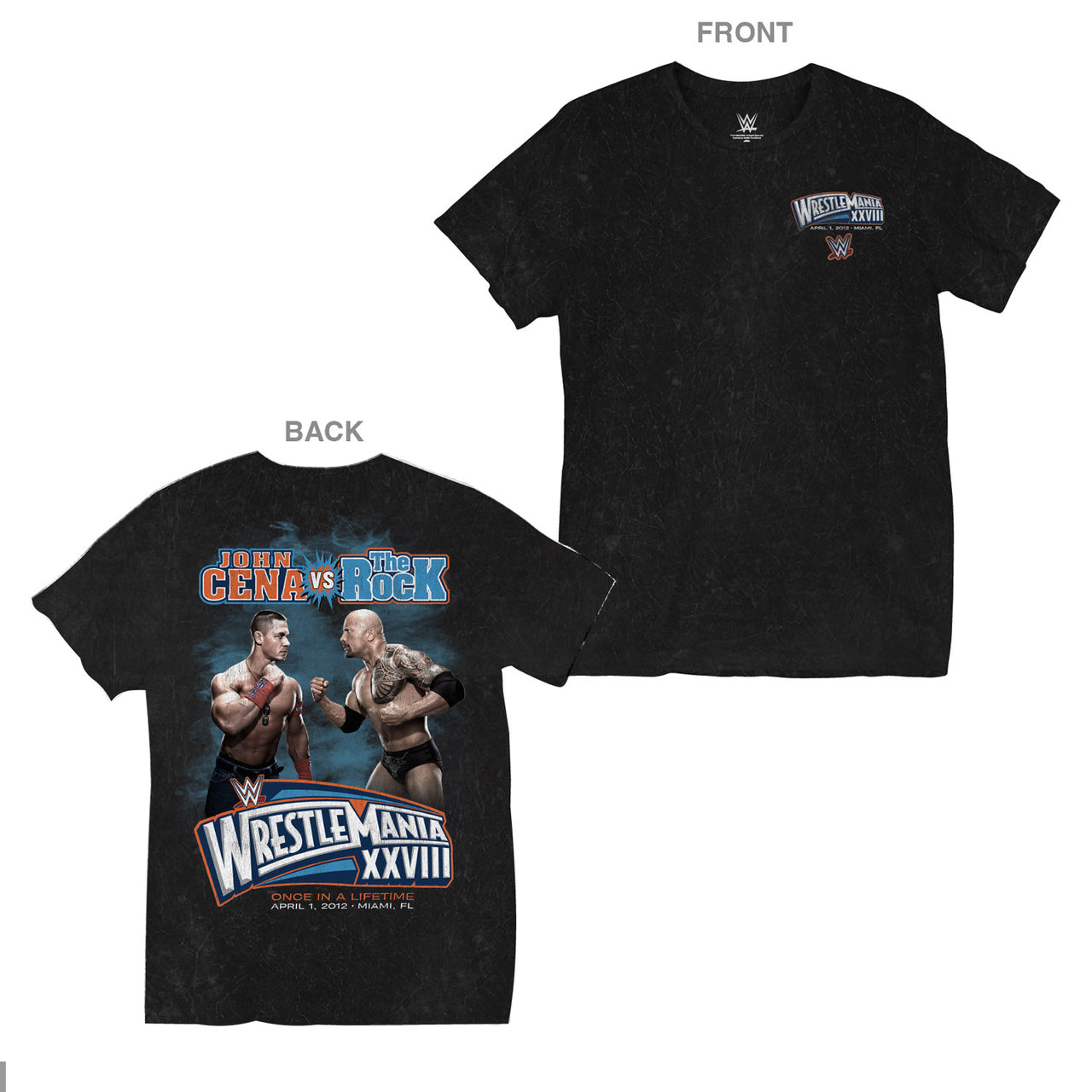 WWE - WRESTLEMANIA ROCK VS. CENA MINERAL WASH TEE