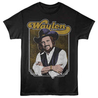 Thumbnail for WAYLON JENNINGS-WAYLON JENNINGS CROSSED ARMS PHOTO-BLACK ADULT S/S TSHIRT