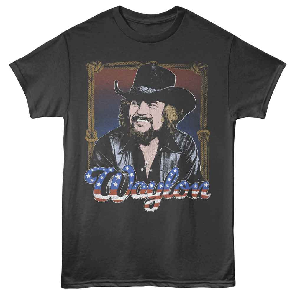 WAYLON JENNINGS-WAYLON JENNINGS AMERICANA-SMOKE ADULT S/S TSHIRT