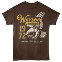 Thumbnail for WAYLON JENNINGS-WAYLON JENNINGS 1972 EAGLE-DARK CHOCOLATE ADULT S/S TSHIRT