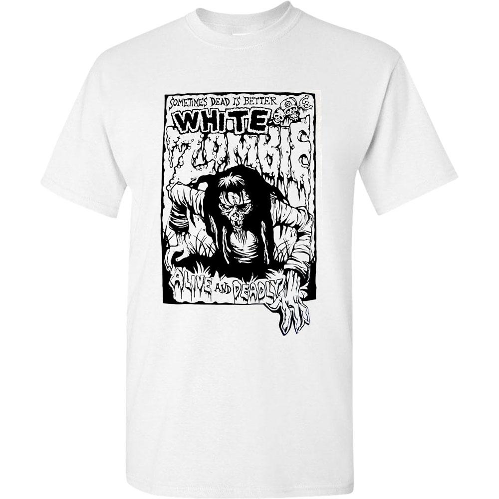 White Zombie Alive and Deadly T-Shirt