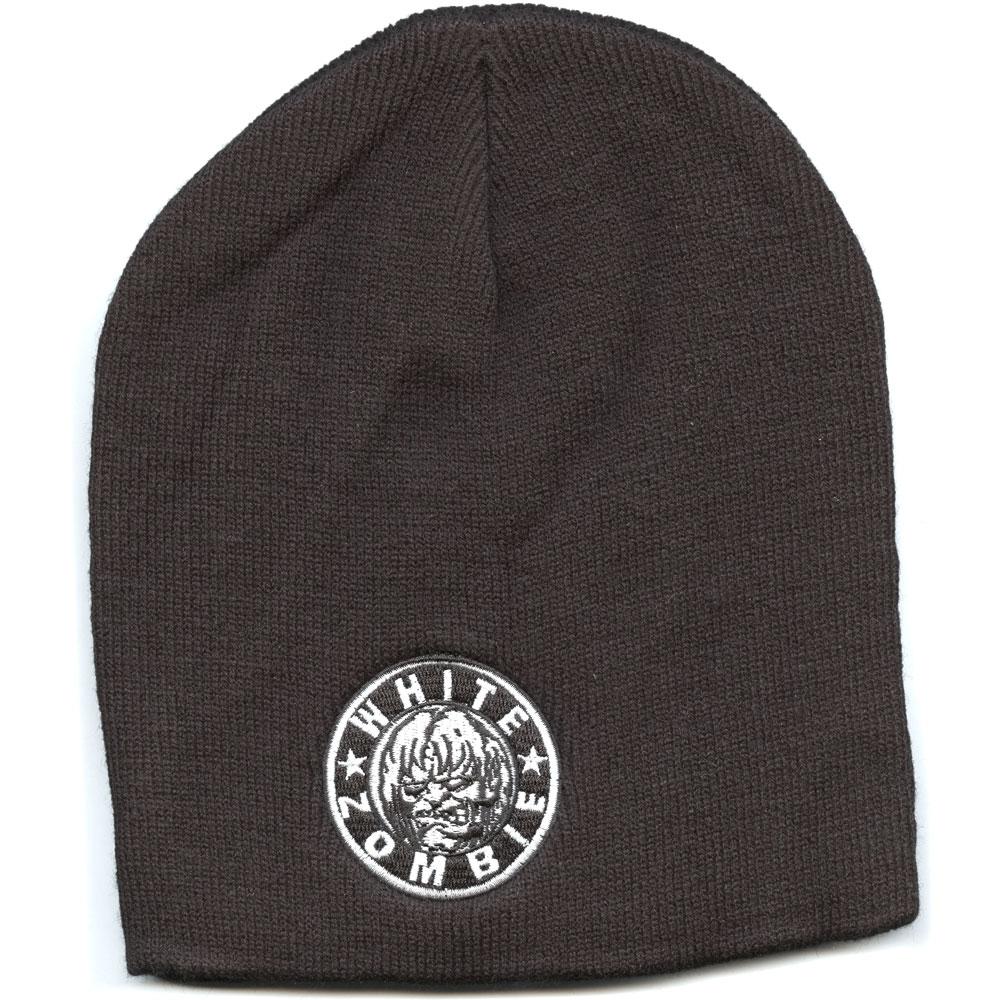White Zombie Circle Logo Beanie