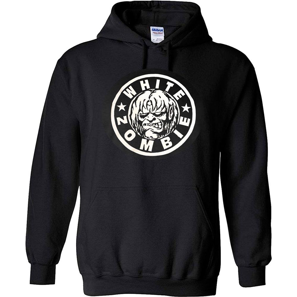 White Zombie Circle Logo Pullover Hoodie